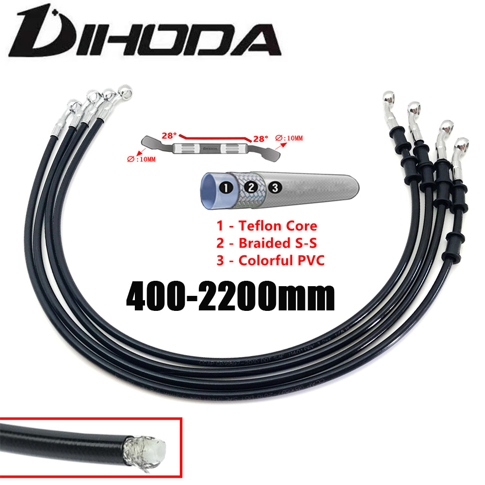 400-2200 ミリメートルオートバイ油圧ブレーキホースラ - Brake Line Motorcycle のレビューと価格