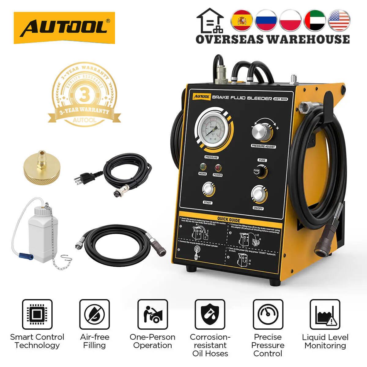 自動車ブレーキフルードブリーダー AUTOOL AST603 - Brake Fluid のレビューと価格