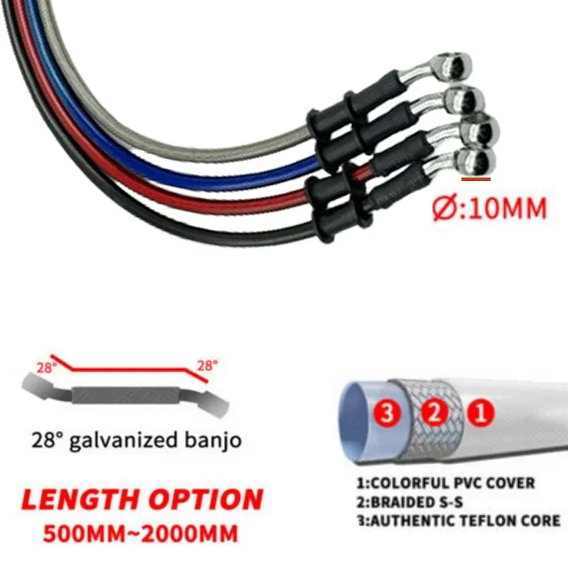 2X ユニバーサル 30cm-220cm 28 °   オー - Motorcycle Brake Cable のレビューと価格