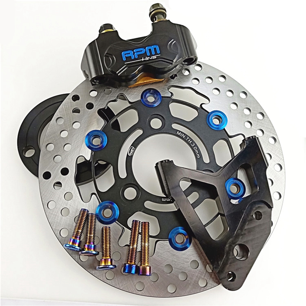 220mm バイク用 RPM フロント/リア ディスクブレー - Front Rear Brake Caliper Bracket Kit のレビューと価格